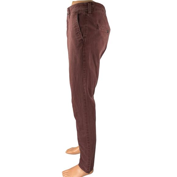 Aeropostale Men's Brown High Rise Skinny Chino Khaki Trousers Pants Size 30/34 - Picture 2 of 5